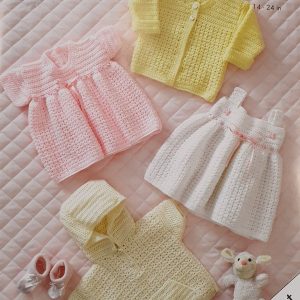Crochet baby jacket, cardigan or dress